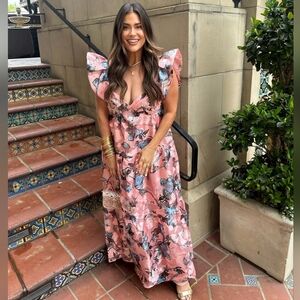 NWT Floral Pink Maxi Dress